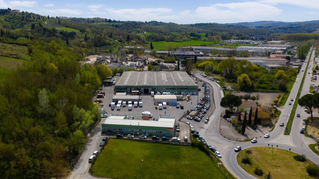 Lo stabilimento ArSilicii ripreso dal drone