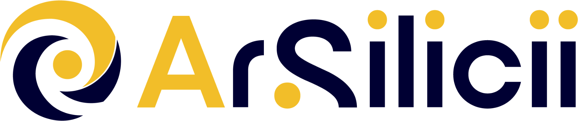 Nuovo logo ArSilicii — pittogramma dell'ecosistema connesso, blu notte e giallo