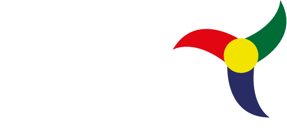 Vecchio logo ArSilicii — wordmark serif con tagline e girandola multicolore
